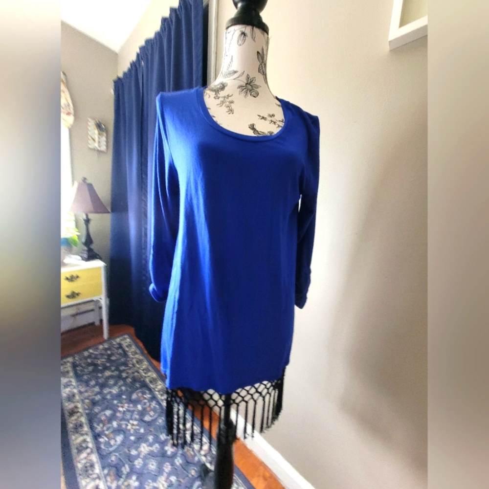Joan Vass dress French blue sz L